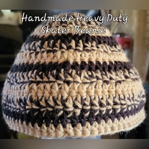 Handmade Striped Skater Beanie